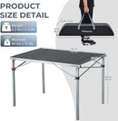 KingCamp Aluminum Folding Lightweight Roll Portable Stable Table for Camping Picnic Barbecue Backyard Party, Indoor & Outdoor, Oversize, Silver Black by GreenHaven Gardens