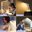 Desk Lamp with Wireless Charger: USB Charging Port, Table Lamp with Clock, Desk Lamps for Home Office College Dorm Room Essentials by CozyNest Decor