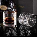 KAMMAK Crystal Whiskey Glasses Set of 2, 6.76oz Old Fashioned Glasses Stemless, Hand Blown White Cocktail Glasses, Engagement Gifts for Couples, Women, Men by CozyNest Decor