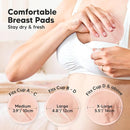 Organic Nursing Pads - 14 Washable Viscose Derived from Bamboo Breastfeeding Pads, Wash Bag, Reusable Breast Pads for Breastfeeding, Nipple Pads for Breastfeeding Essentials(Pink Sand, L 4.8") by TinyTreasures Baby Boutique