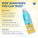 Aloe Up Kids Continuous Sport Sunscreen Spray SPF 50 - Broad Spectrum Sheer Face and Body Sunscreen Protector for Sensitive Skin - With Aloe Vera Gel - Dries Fast - Reef Safe - Fragrance-Free - 5.5 Oz by TinyTreasures Baby Boutique