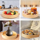 12in Bamboo Lazy Susan Organizer for Countertop and Cabinet with Large and Stable Chassis,Round Rotating Bamboo Tray for Station Organizer,for Kitchen Bathroom Laundry Room (12in) by CozyNest Decor