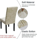 JQinHome Pattern Chair Covers Pack of 12,High Stretch Removable Washable Parsons Chair Slipcover for Home Party Hotel Wedding Ceremony (Stripe Pattern,12PCS) by CozyNest Decor