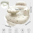 Baby Inflatable Seat for Babies 3-36 Months, Built in Air Pump, Olive Baby Support Seat Summer Toddler Chair for Sitting Up, Baby Shower Chair Floor Seater, Infant Back Support Sofa, Green by TinyTreasures Baby Boutique