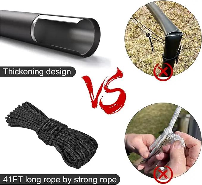 NELXINJO 20FT Sectional Flag Pole Kit, Heavy Duty Aluminum Outdoor In-Ground Flagpole, Black Ball Top, 3x5 USA Flag for Residential commercial Outdoor Garden(20FT, Black), photo 2 of 6
