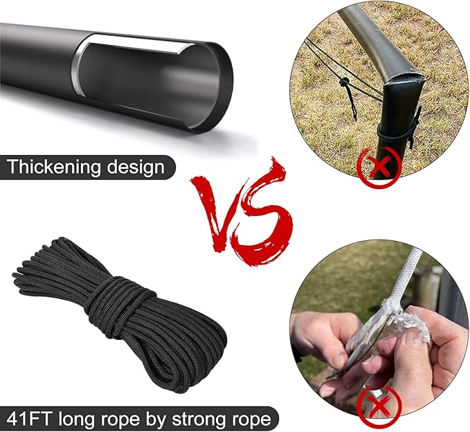 NELXINJO 25FT Sectional Flag Pole Kit, Heavy Duty Aluminum Outdoor In-Ground Flagpole, Black Ball Top, 3x5 USA Flag for Residential commercial Outdoor Garden(25FT, Black), photo 2 of 6