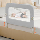 omzer Bed Guard Rail for Toddlers - 32inch Folding up & Adjustable Heights Baby Bed Safety Rails - Portable Toddler Bed Barrier Railing Guard for Kids Twin, Bunk, Queen, Full Size Bed by TinyTreasures Baby Boutique