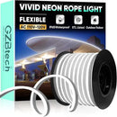 GZBtech Flexible LED Neon Rope Lights 82FT,AC 110-120V Waterproof Strip Light, 120 LEDs/M Cuttable Connectable Neon Lighting for Indoor Outdoor Home Decor/Commercial Building Use-Cold White 25M by CozyNest Decor