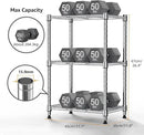 450 lbs Wire Storage Shelving 3-Tier Utility Shelving Unit Steel Organizer Wire Rack for Home,Kitchen,Office,Chrome(11.8" D x 17.7" W x 26.4" H) by CozyNest Decor