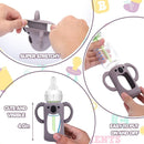 BUSOHA 3 Pack Koalas Silicone Sleeves for Dr. Brown's Glass Baby Bottles - Drop Protection Baby Bottle Sleeves Compatible with Dr Brown Newborn Glass Bottles with Silicone Handles,4 oz by TinyTreasures Baby Boutique