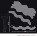 USA Patented Anti Slip Shower Stickers 24 PCS Safety Bathtub Strips Adhesive Decals with Premium Scraper for Bath Tub Shower Stairs Ladders Boats (Gray) by TinyTreasures Baby Boutique