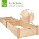 Best Choice Products 8x2ft Outdoor Wooden Raised Garden Bed Planter for Vegetables, Grass, Lawn, Yard - Natural by GreenHaven Gardens