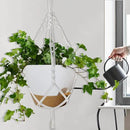 WOUSIWER 10 inch Self Watering Planters, 2 Pack Large Plastic Plant Pots with Deep Reservior and High Drainage Holes for Indoor Outdoor Plants and Flowers, White with Terracotta by GreenHaven Gardens