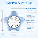Baby Bath Thermometer, Digital Water Temperature Thermometers with 3 Color Backlit and Temperature Warning, Safety Bath Tube Thermometer Floating Toy for Infant, Toddler by TinyTreasures Baby Boutique