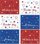 Memorial Day Placemat Set of 6 Patriotic Freedom Stars Place Mats 4th of July Veterans Plastic Table Mats Independence Day Holiday Table Placemats for Indoor Outdoor Party Dining by CozyNest Decor