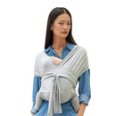 Konny Baby Carrier Flex SoftBreeze with Head Support - Adjustable, Easy to Wear Baby Wrap Sling, Perfect for Newborn Babies Essentials up to 44 lbs (XS-XL) - Melange Grey by TinyTreasures Baby Boutique