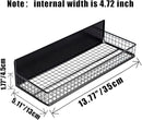Magnetic Shelf for Fridge Magnetic Basket Organizer Wire Mesh Magnetic Holder Magnet Shelf Accessories for Office Kitchen Classroom Storage, Black-Low, 13.77" x 5.11" x 1.7 by CozyNest Decor