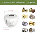 6 Pack Door Knob Safety Covers for Kids, Child Proof Door Knob Covers, Door Handle Baby Proof, Child Locks for Door, Easy to Install, White by TinyTreasures Baby Boutique
