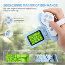 1000X Handheld Microscope for Kids, 4K 2.0" Screen Mini Pocket Microscope with 6 Adjustable LED Lights, Edu Science Birthday Gifts for Kids Ages 8-12, 32G SD Card Included - Blue by TinyTreasures Baby Boutique