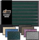 GORILLA GRIP 100% Waterproof All-Season WeatherMax Doormat US Designed Natural Rubber, Stain and Fade Resistant, Low Profile Indoor Outdoor Door Mats, Easy Clean Patio Mat, 17x29, Green Stripe by CozyNest Decor