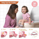 MCGMITT Portable Potty Seat for Kids Travel - Foldable Training Toilet Chair for Toddler Girls with Storage Bags for Outdoor and Indoor Easy to Clean(Pink) by TinyTreasures Baby Boutique