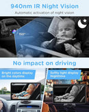 Baby Car Monitor for Backseat, 7" Touchscreen Camera Baby Camera with USB Plug and Play Easy Setup, 150° Wide Angle, Night Vision, Flexible 360 Rotation by TinyTreasures Baby Boutique