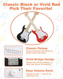 30 Inch Kids Electric Guitar Kit Beginner Complete Bundle with Smooth Fingerboard, Lightweight Design for Child, 5W Practice Amp, Gig Bag, Tuner, Strap, Cable, Picks, Extra Strings, RST-70 Black by TinyTreasures Baby Boutique