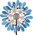 Stargarden Wind Spinners Outdoor, Large Kinetic Wind Spinner, Waterproof Blue Pinwheels with 4 Sturdy Stake, Metal Windmill for Yard, Porch Decor (21 * 90 Inches) by GreenHaven Gardens