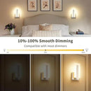Joosenhouse LED Wall Sconce Set of 2, Hardwired Dimmable Wall Mounted Lights, Indoor Wall Lights for Hallway, Bedroom, Study, Living Room, 9.76 Inch Brushed Nickel Wall Sconce Lighting by CozyNest Decor