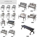 Outdoor Dining Chair Cast Aluminum Patio Chairs Set of 2 All-Weather Patio Dining Chair with Adjustable Feet for Backyard Garden (Purple Bamboo Chair) by GreenHaven Gardens