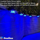 4 Pack Solar Step Lights Outdoor Waterproof, Solar Wall Lights Outdoor, Last All Night, Solar Fence Lights for Fence Garden Step Yard Decking Patio (Blue) by GreenHaven Gardens