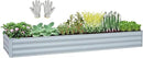 Planter Raised Beds Raised Garden Bed for Gardening Garden Boxes Outdoor Metal Raised Garden Beds, 8x2x1 FT Galvanized Grey by GreenHaven Gardens