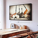 Elephant Stock Golf Sets Wall Art - Horizontal Framed Canvas - 1-Piece Mancave Wall Decor - Photography Sports Canvas Print - Yellow and Brown Decor for Wall - 37" X 25" by CozyNest Decor