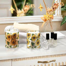 Sunflower 2PC Airtight Transparent Plastic Storage Jar, Food Storage Container Glass, Can Store Candy, Salt, Coffee Beans, With lid, Easy To Use by CozyNest Decor