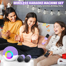 Mgaolo Mini Karaoke Machine for Kids Adults,Portable Bluetooth Speaker with 2 Wireless Microphones,Gift Toys with MP3 Player for Boys Girls 3-12 Year Old Birthday Family Home Party Present (Purple) by TinyTreasures Baby Boutique