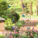 Set of 2 Butterfly Metal Garden Trellis for Climbing Plants, Decorative Vegetables Flowers Vine Trellis for Outdoor Patio 60'' H x 11'' W by GreenHaven Gardens