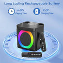 Karaoke Machine for Kids Adults - Portable Bluetooth Speaker with 2 Wireless Microphones, Singing Machine for Home Party, Birthday Gifts for Girls Boys Ages 4, 5, 6, 7, 8, 9, 10, 11, 12+ Years Old by TinyTreasures Baby Boutique
