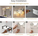 Modern Bathroom Vanity Light 2-Lights Chrome Crystal Bathroom Wall Light Vanity Light Fixtures，12.59-inch Modern Minimalist Design by CozyNest Decor