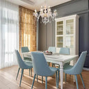 Contemporary Crystal Chandelier 12 Lights Clear Crystal Ceiling Lights for Living Room，E12 Base Double Layered Pendant Light Fixture for Dining Room Staircase, Hallway by CozyNest Decor
