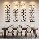 16 Bottle Wall Mount Wine Rack with Wine Glass Holder, Metal Wine Wall Rack, Wall Racks for Wine Bottles Display and Storage, Hanging Bottle Organizer for Living Dining Room Wine Cellar Bar (Black) by CozyNest Decor