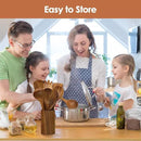 comfoyar Teak Wooden Spoons for Cooking, 7 Pieces Kitchen Cooking Utenails Set with Spatula and Ladle, Heat Resistant Kitchen Cookware for Nonstick Pan by CozyNest Decor
