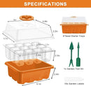 GooingTop Seed Starter Tray, 6 Pack 72 Cells Plant Grow Kit with Adjustable Humidity Vent for Mini Greenhouse Garden Germination,Bonsai Seedlings Starting Growing by GreenHaven Gardens
