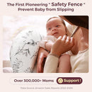 Momcozy Pioneering Safety Fence Nursing Pillow for Breastfeeding- Wider Feeding Pillows for More Support for Mom & Baby- Easier Nursing & Hand Free- Fit for All, Removable Cotton Cover by TinyTreasures Baby Boutique