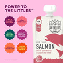 Serenity Kids 6+ Month Salmon Baby Food Pouches - Wild-Caught Salmon & Organic Butternut Squash & Beet Puree - BPA-Free Food Pouches for Baby - 3.5 Oz, 12 Pack by TinyTreasures Baby Boutique