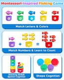 Montessori Toys for 1 Year Old, Toddler Fishing Game with Stacking Cups, Learning Educational Toys for 1 2 Year Old Boy Girl Birthday Gifts, Baby Toy 12-18 Months, Sensory Sorting Toy for Toddlers 1-3 by TinyTreasures Baby Boutique
