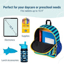 Wildkin 12-inch Kids Backpack – Padded, Adjustable, Ideal for Daycare & Travel - Blue Stripes by TinyTreasures Baby Boutique
