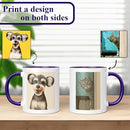 Personalized Coffee Mug, Custom Drawing Portrait Gift, Funny Customized Coffee Gift for Men & Women, Custom Mugs with Pictures, Navy 11oz Father's Day Mug by TinyTreasures Baby Boutique
