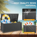 NUNU LAB 180 Gallon Outdoor Storage Box,Large Resin Sturdy Deck Box, Backyard Outside Storage Box Waterproof with Double Wall Panels,Package Delivery Garden Hose Storage Bin Outdoor Tool by GreenHaven Gardens
