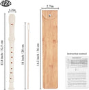 Recorder Instrument for Beginner Kids Adults,8-Hole Soprano Descant Recorder Music Flute with with Cleaning Rod & Leather Case For School Student Home Entertainment(2-Wood Beige) by TinyTreasures Baby Boutique
