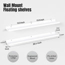 36 Inches Long Floating Shelves Wall Mounted, 2 Set Modern White Wall Shelf for Bedroom, Nursery Book Shelf with Lip, Picture Ledge Shelf for Wall Decor Living Room Bathroom Kitchen - White by TinyTreasures Baby Boutique